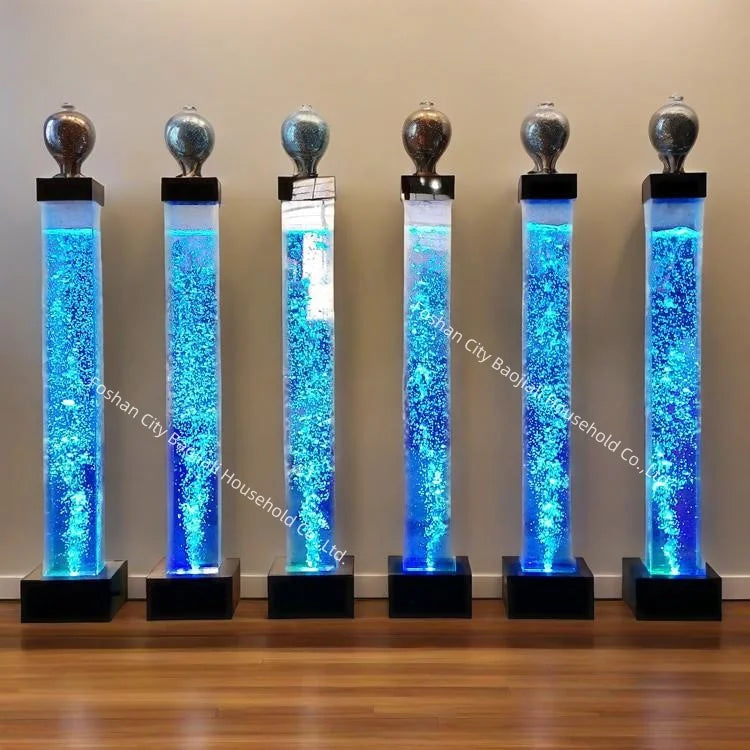 Davalier LED Bubble Column Light, Color-Changing Acrylic Decor