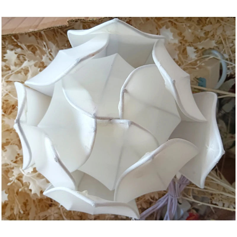 Warm white LED flower walkway lights for a romantic wedding aisle