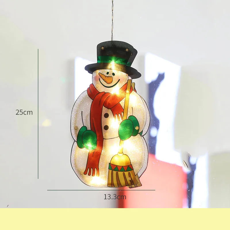 Warm yellow LED Christmas ornament for a festive home window display